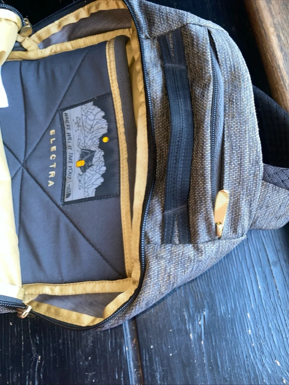 The North Face Gray and Black Men's Backpack
